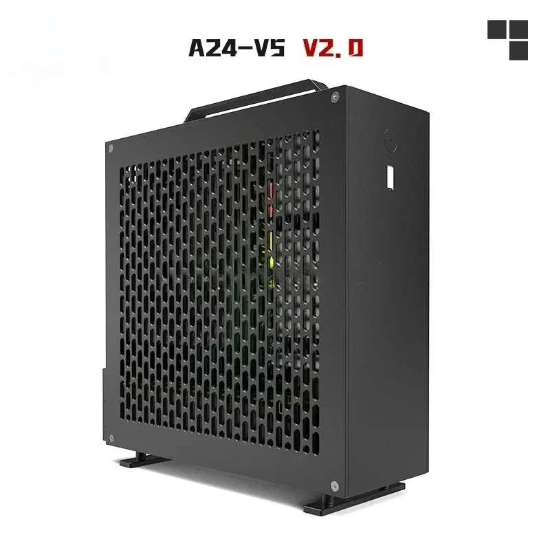 Lzmod 5 Liter A24-V5 2.0 Dual Slot Single Display 1U Netzteil Itx-Gehäuse mit Doppelfaser