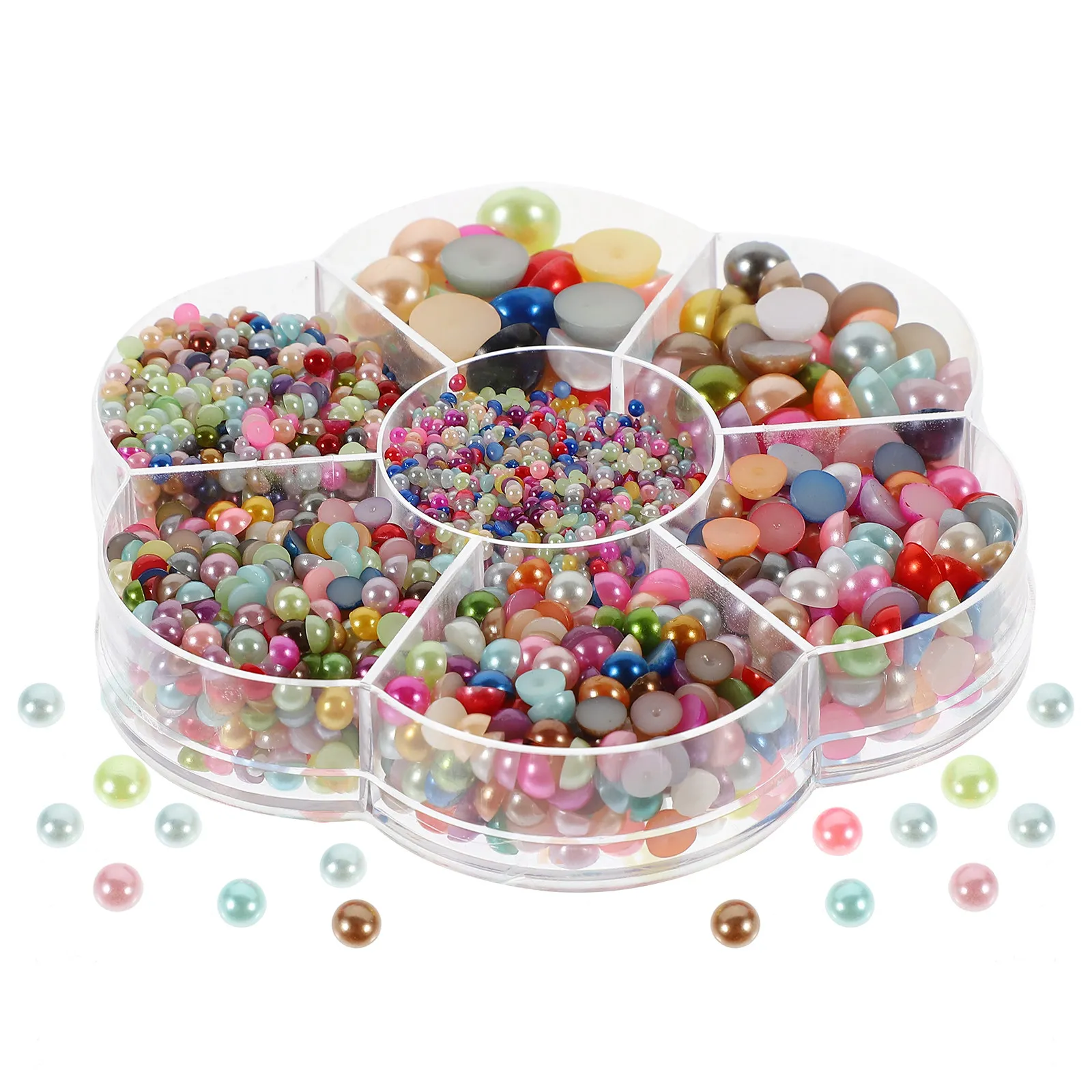 

1 Box Half Round Pearls for DIY Art Craft Hard Wearing Flatback Pearl Decorations Chic Accessories for Clothing Nail Design