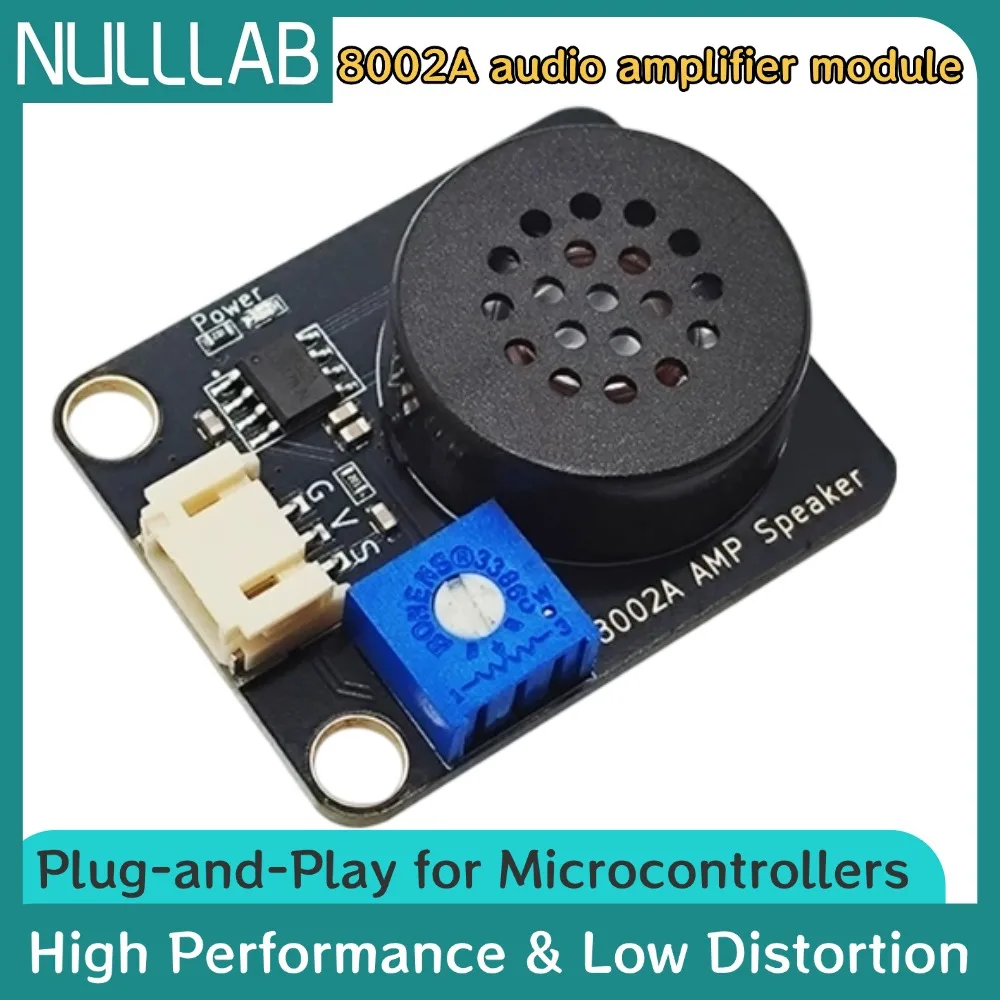 8002A Audio Amplifier and Speaker Module,DAC Speaker, 3W Mono Class D Power Amp Board, 90dB SNR, Compatible with ESP32, Arduino