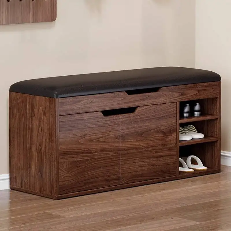 

Cushion Wooden Shoe Cabinet Entryway Storage Home Organizers Shoe Cabinet Bench Corridor Room Schoenen Opbergsysteem Furniture