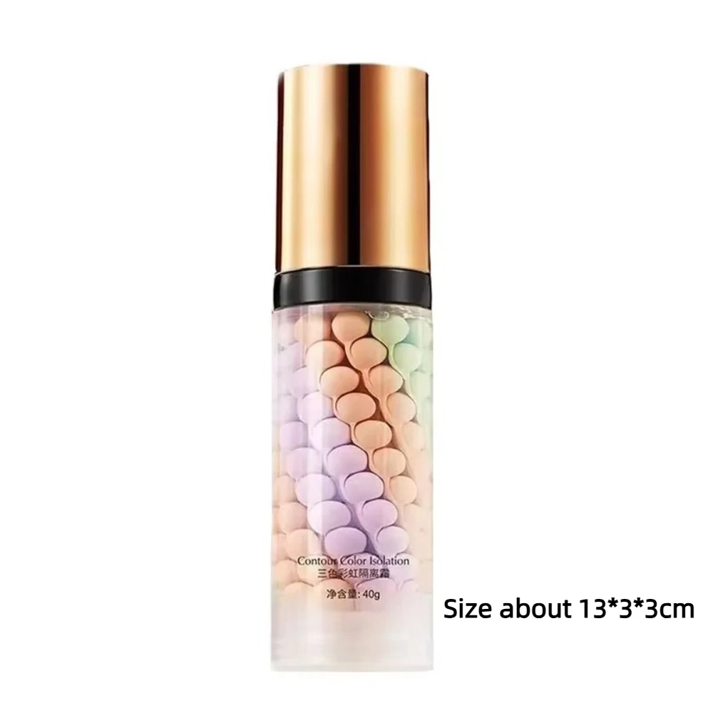 3-kleuren make-up primer onzichtbare poriën volledige dekking isolatiecrème oliecontrole niet plakkerig gezicht foundation fleuren huid