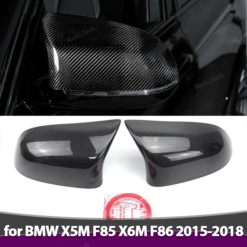 

Real Carbon Fiber Rearview Mirror cover Cap add-on sticker for BMW X5M F85 X6M F86 2015-2018 Add on Cap Caps