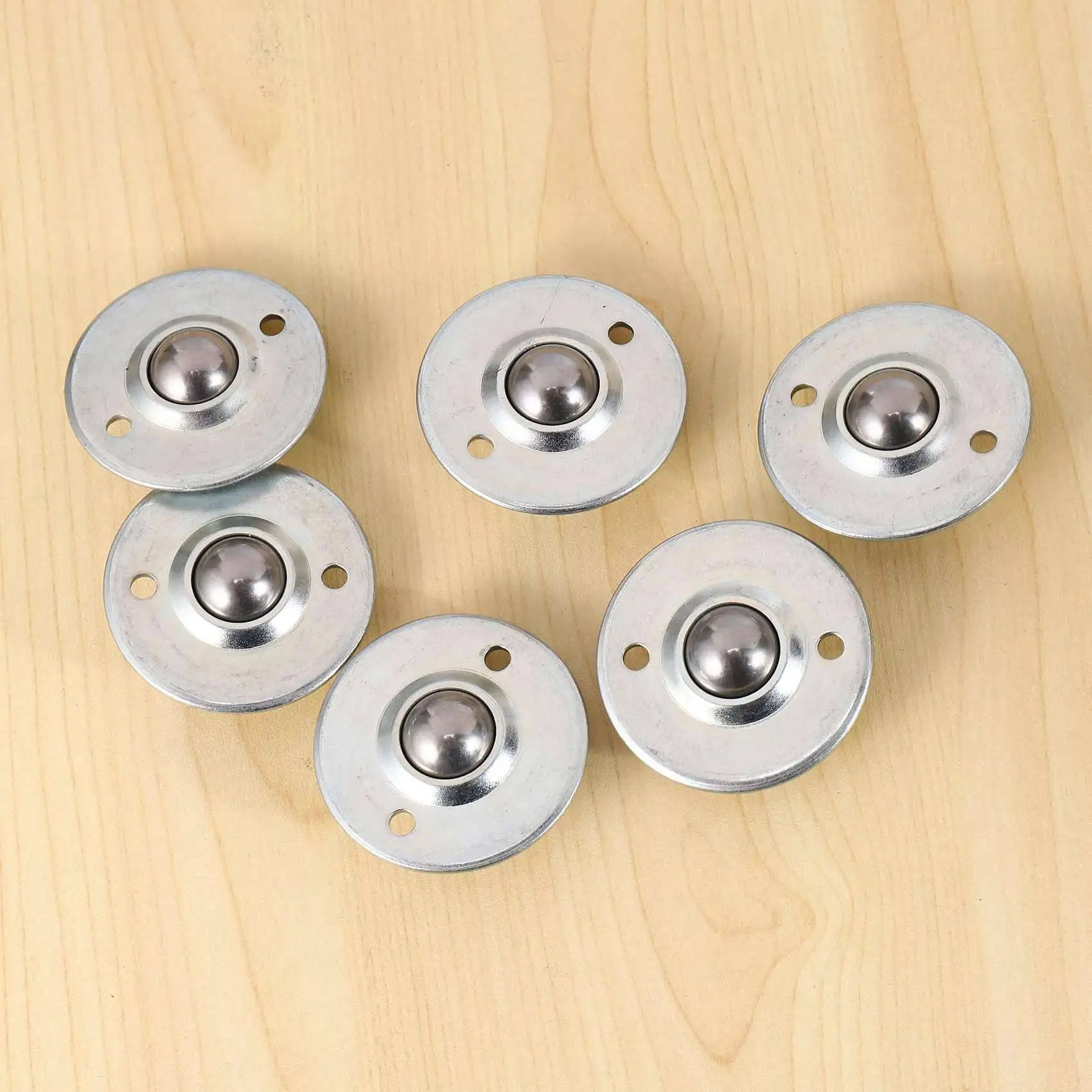 

ABUF-12Pcs CY-16B 5/8-Inch Bearing Steel Roller Ball Flange Conveyor Transfer Unit