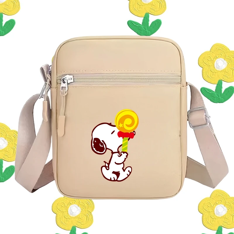 

Women Anime Cartoon Cute Handbag Snoopy Kawaii Small Crossbody Bags Female Creative Multiple Pockets Retro Shoulder Pouch Gifts