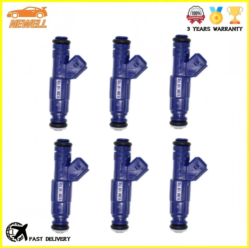 

4/6pcs 0280155712 90487344 Fuel injector For Cadillac Catera 97-01 Saab 900 9000 96-97 Saab 9-5 99-03 2.5L OPEL VECTRA 1.8T 2.0T