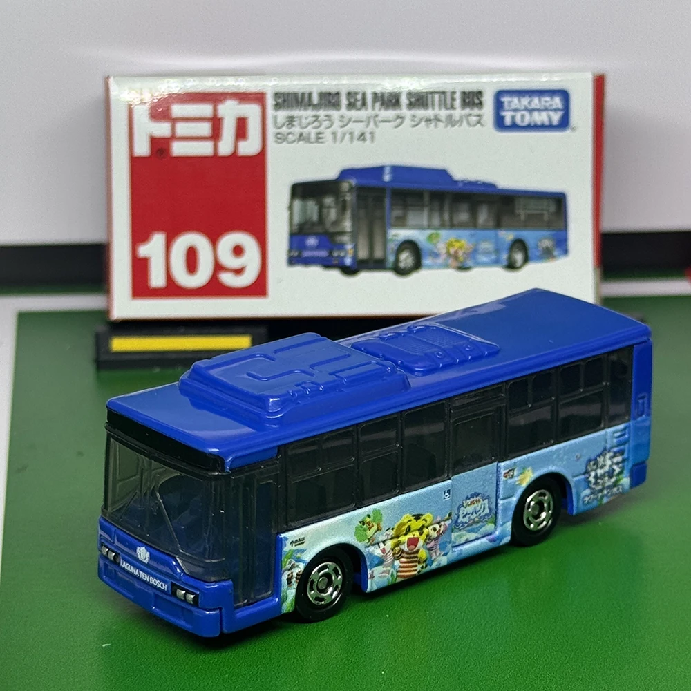 

Takara Tomy Tomica No 109 Shimajiro Sea Park Shuttle Bus Литье под давлением Статический сплав Режим автомобиля Коллекция Дисплей Игрушка для мальчика в подарок