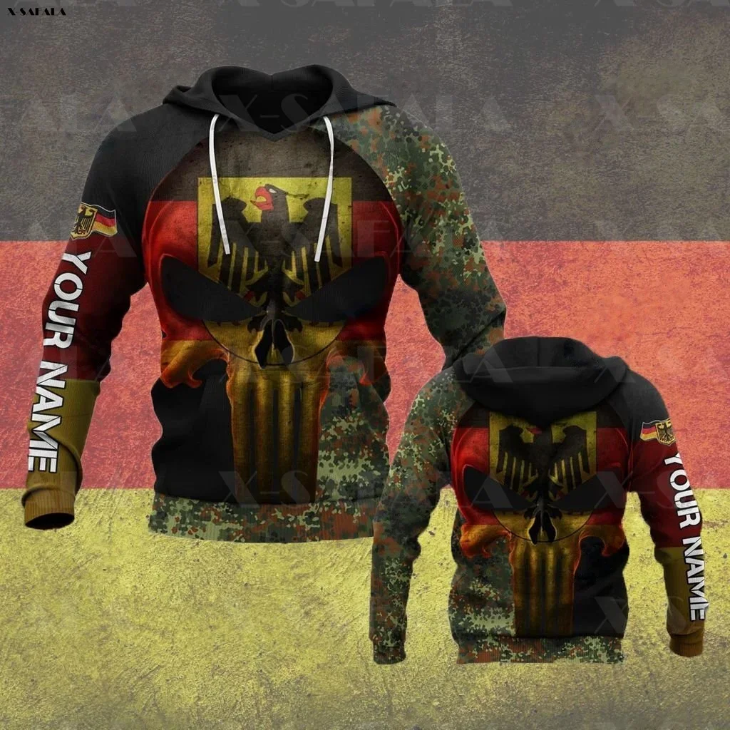 Germany Armor Flag Eagle Tattoo 3D Print Zipper Hoodie Man Female Pullover Sweatshirt Hooded Jersey Tracksuits