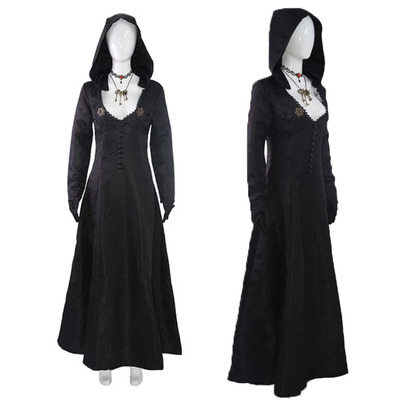 القرية المقيمة تأثيري الشر بيلا سيدة Dimitrescu الخيال زي آدا وونغ أشلي تمويه المرأة فستان هالوين البدلة