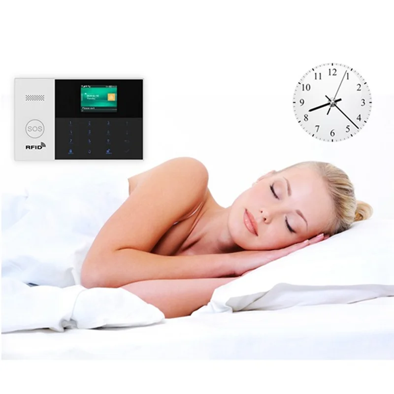 A68Z Sensor Sistem Alarm Keamanan Pencuri Rumah WIFI SIM GSM RFID untuk Aplikasi IOS Android Remote Control Steker AS
