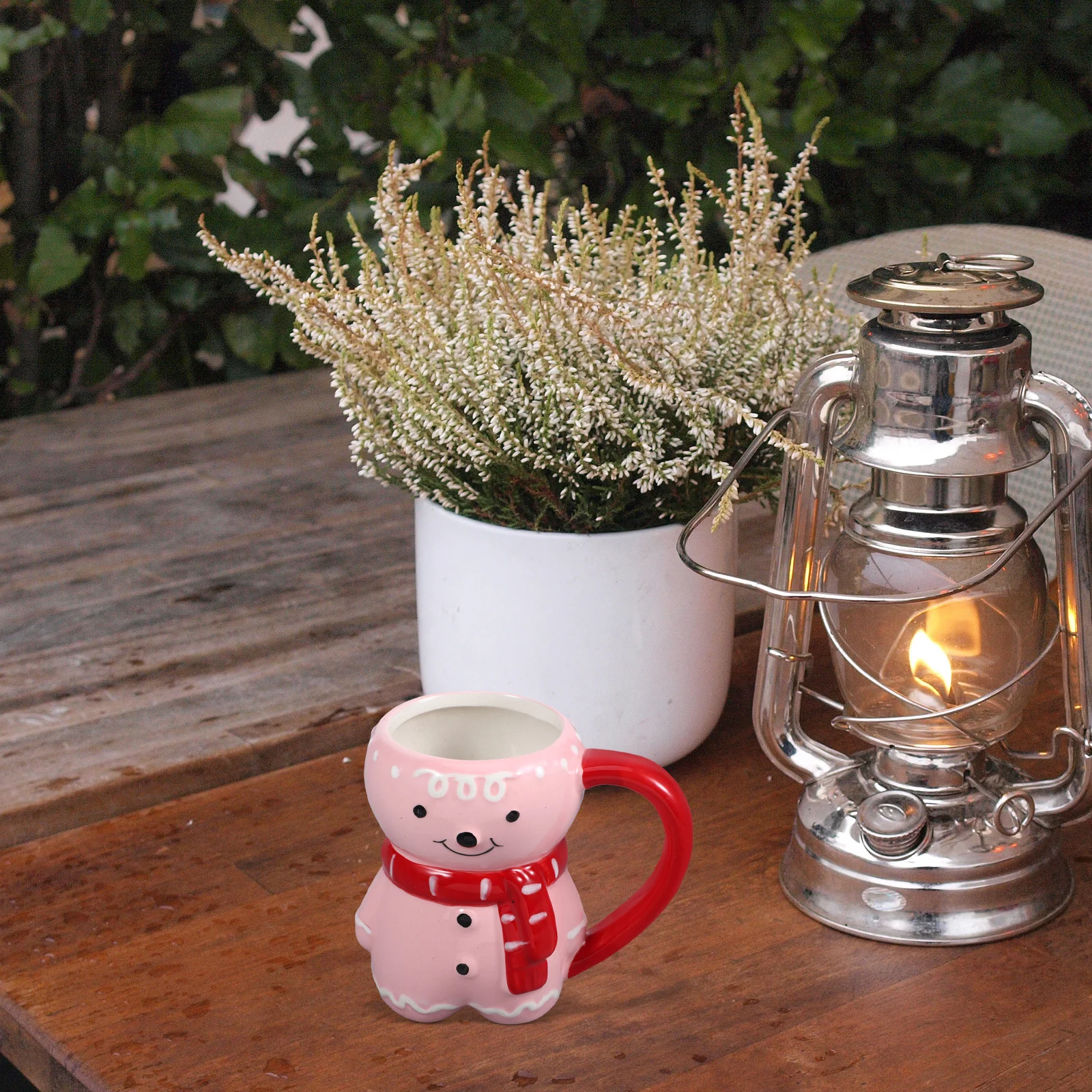 

Gingerbread Man Ceramic Coffee Mug Large Capacity Xmas Tea Cup Decorative Holiday Water Cup Gingerbread Man Coffee Mug