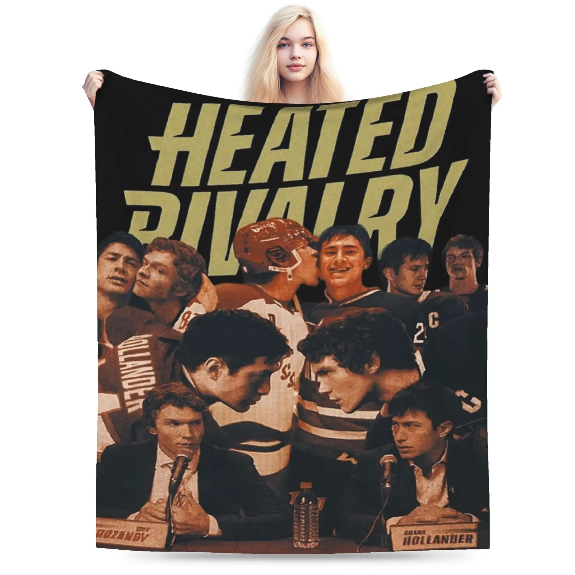 Heated Rivalry Humorous  Blanket Soft Velvet Healing Gift Hollander  and Ilya Rozanov  Throw Blankets Bedding Throws