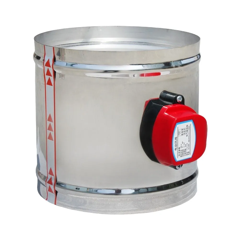 Stainless Steel Electric Air Volume Valve AC24V 201 Material for Efficient HVAC System Airflow Control 75 100 125 150 200mm
