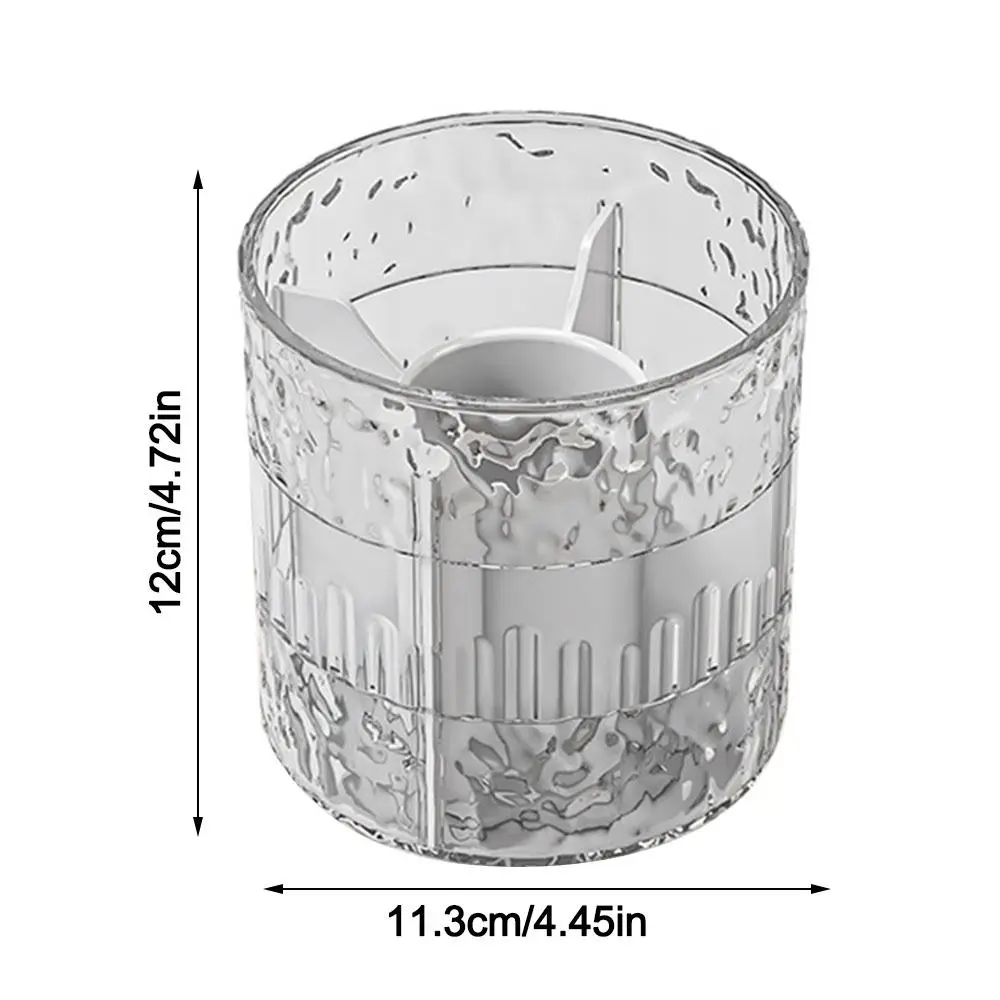 창의적인 회전식 펜 홀더 대용량 투명 연필 케이스 탈착식 메이크업 브러시 보관함