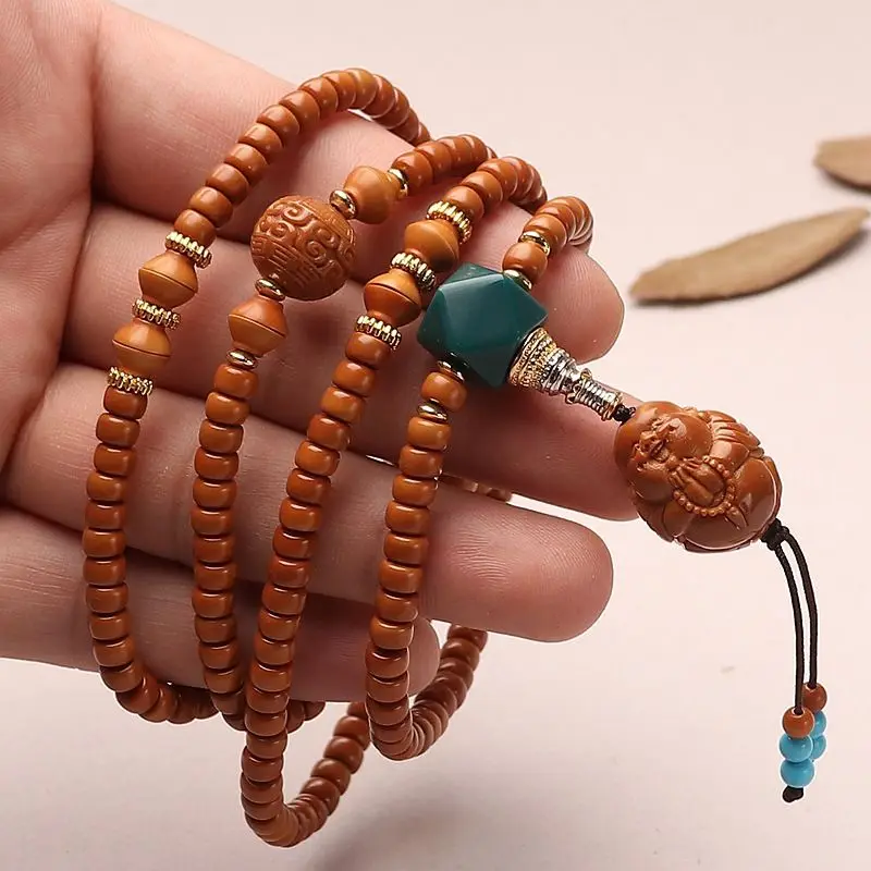 

Neck Hanging Olive Core Wall Straight Cut Barrel Beads Non-nuclear Tip Limit Arc Multi-circle Maitreya Text Play Bracelet Beaded