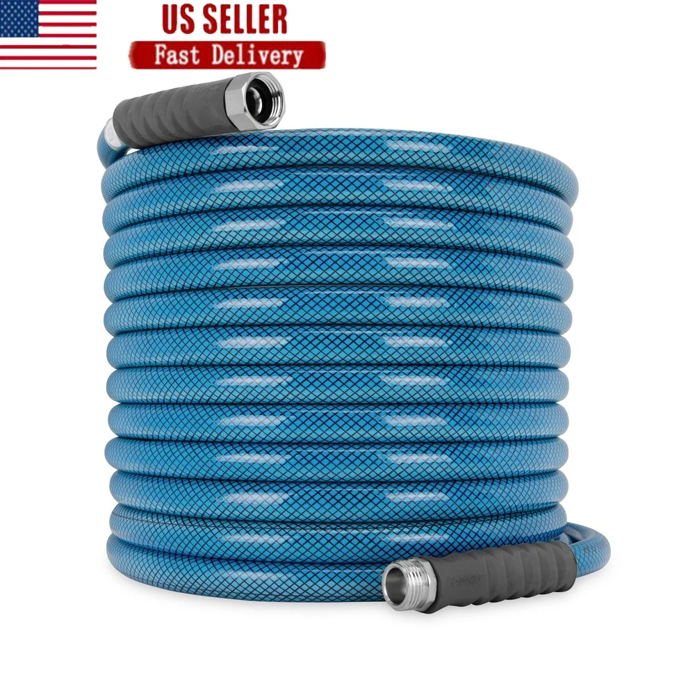 

50ft Heavy Duty Drinking Water Hose 5/8 Inch Anti Kink PVC Lead Free Flexible RV Camping Hose Clean Water Use