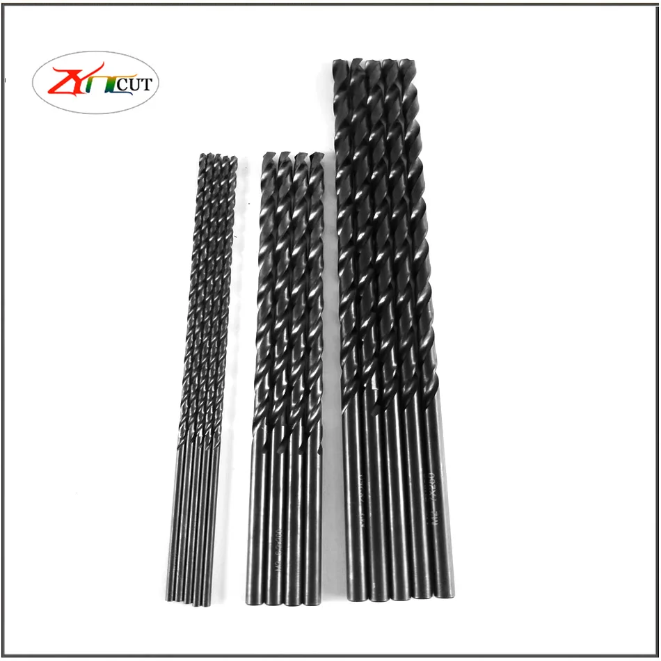 1Pcs  Extended Deep Hole Straight Shank Fried Dough Twists Drill 4mm-16mmx300 400 500mm HSS M2 Black Oxide Long Twist Drill Bits