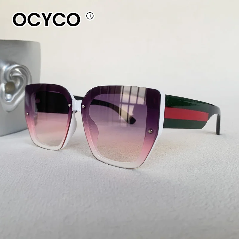 Trendy Quadratische Sonnenbrille Männer Frauen Designer Luxus Marke Große Rahmen Sonnenbrille UV400 Mode Vintage Brillen für Reisen – Detail 9