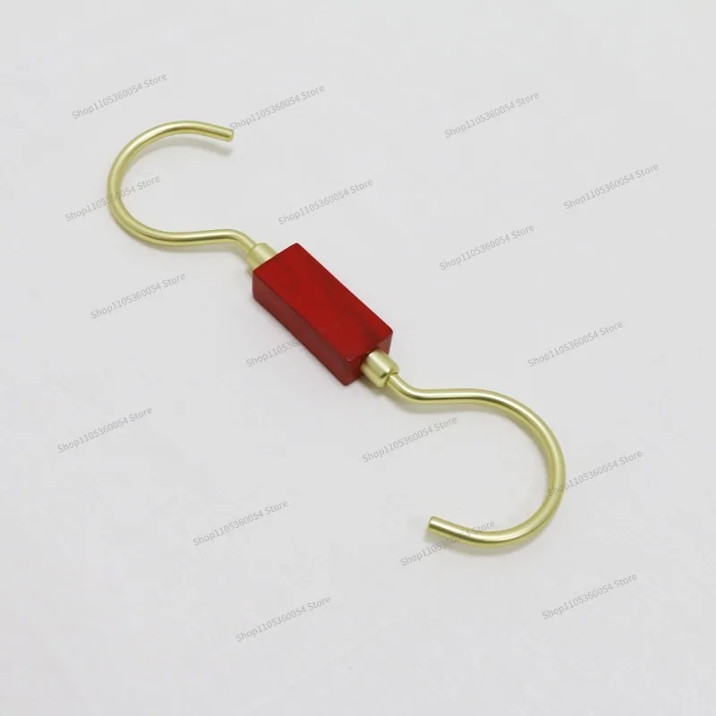 For Plastic Hook, Clothing Store Jeans Bag S Hook Wood Grain Solid Color, High-end Double Hook