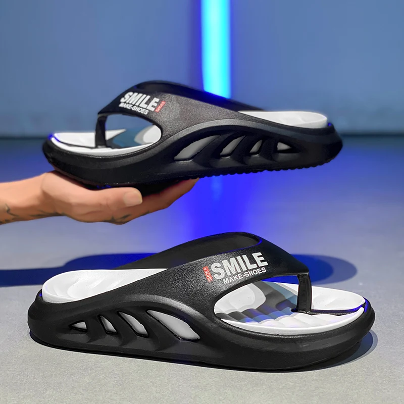 

Повседневные модные мужские сандалии, летняя пляжная повседневная обувь большого размера, двойные цветные модные молодежные тапочки, материал подошвы из ЭВА