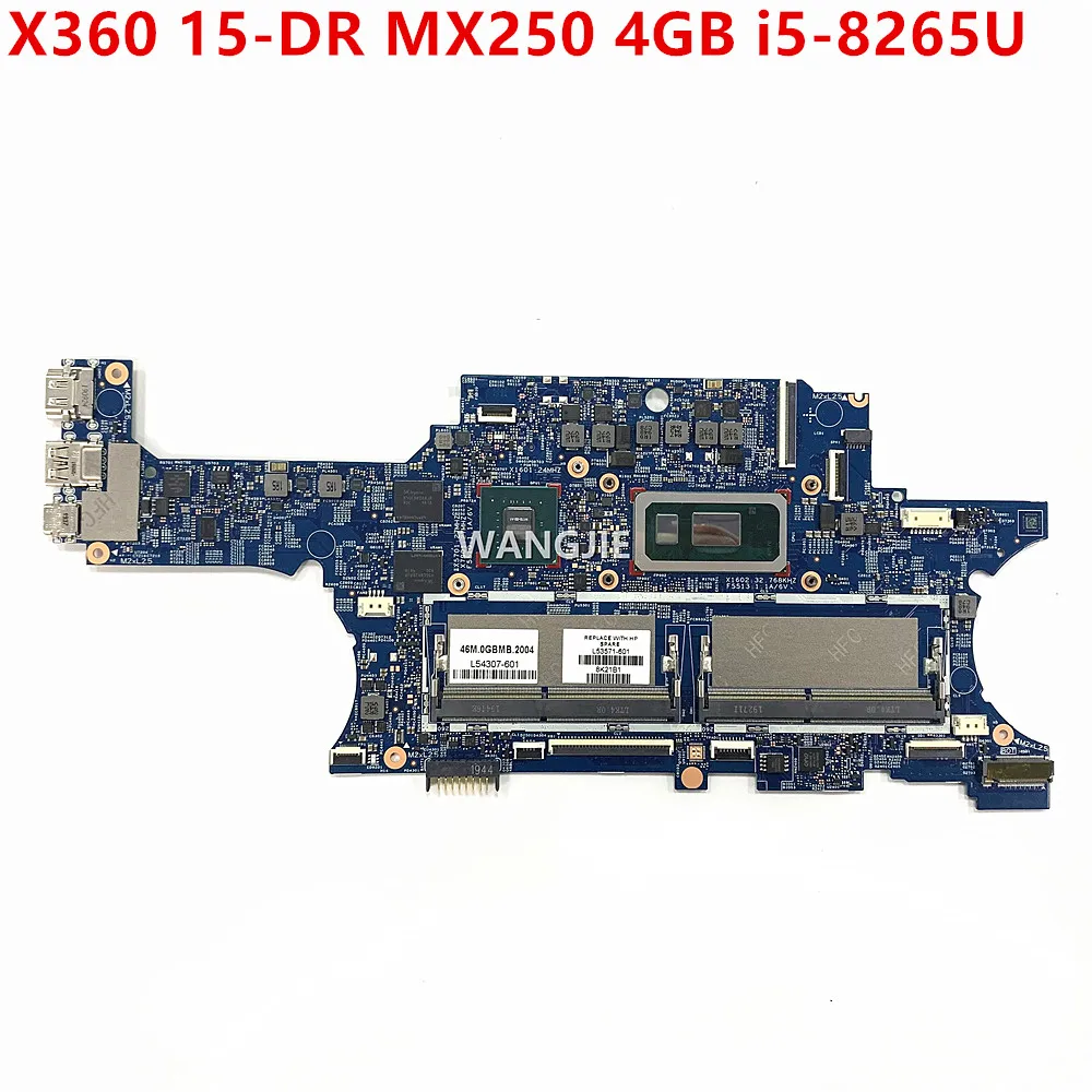 Refurbished 18748-1 448.0GB13.001 For HP ENVY X360 15T-DR000 Laptop Motherboard L53571-601 L53571-001 DSC MX250 4GB i5-8265U