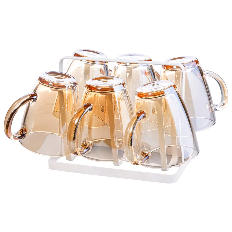 

Handle Glass Set Home Hospitality Tea Cup Drinking Water Cup Heat-resistant Breakfast Cup High-temperature Mug Beer Mug