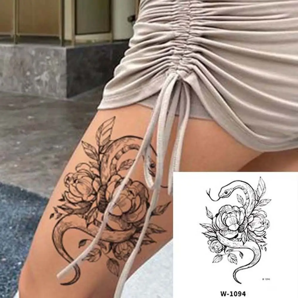 Foot Arm Butterfly Jellyfish Snake Waterproof Flower Tattoo Stickers Fake Tattoo Stickers Tattoo Decals Temporary Tattoos