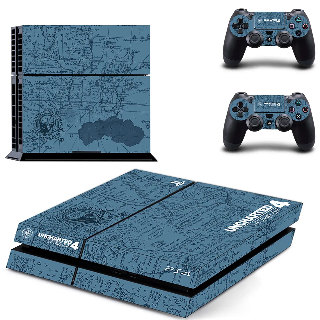 Uncharted 4 A Thief's End PS4 ملصق جلدي غطاء حماية لوحدة التحكم ووحدة التحكم PS4 Fat Skins Vinyl