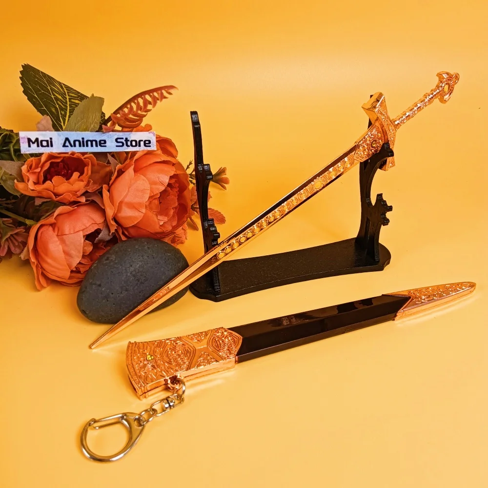 8.6 بوصة أنيمي إلدن كاتانا ميكيلان فارس السيف شفرة معدنية النينجا سكين حجم اليابانية كاتانا الأصلي الساموراي صابر لعبة هدية #1