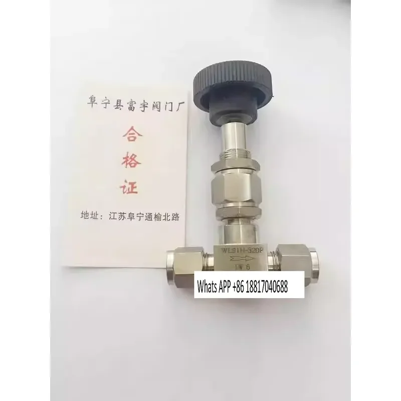 1PC for WL91H-320P Black Knob Scale Control Valve Micro Flow Pin Type Control Valve Precision Adjustment Industrial Fluid