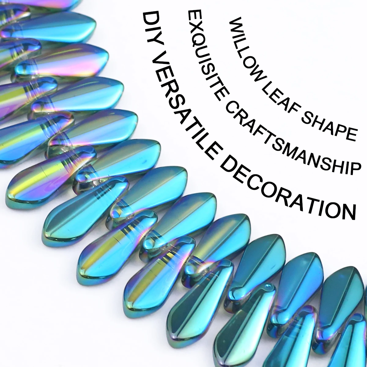 

16x6mm Blue Green Waterdrop Shape Beads Crytsal Glass Bead Loose Beads for Jewelry Making Diy Bracelet Necklace Accessories