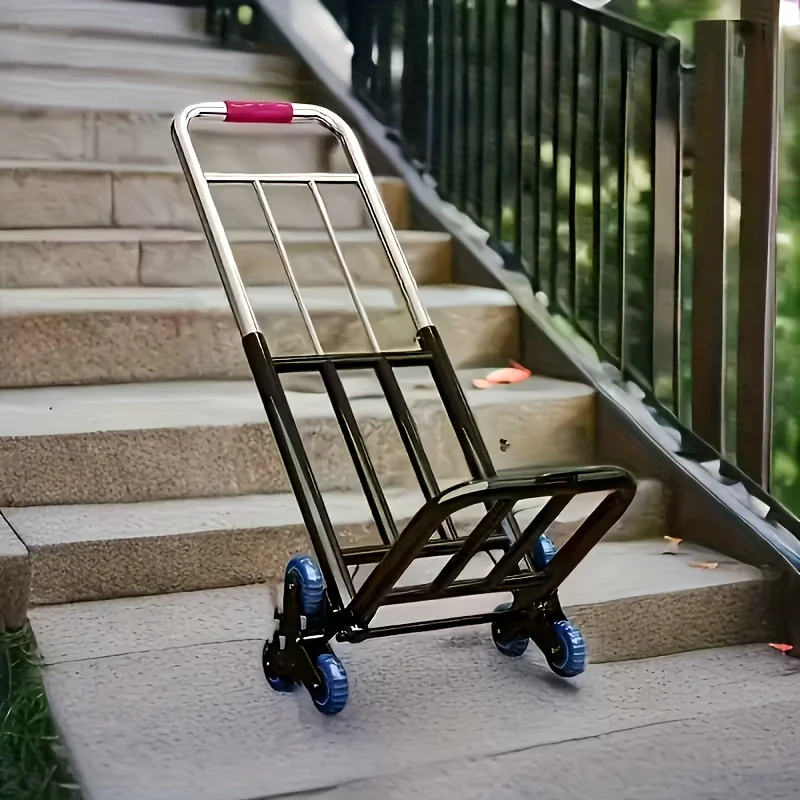 Heavy Duty Multifunctional Folding Trolley， Load Bearing 400 Pound，Adjustable Telescopic Rod | Portable Foldable Design，