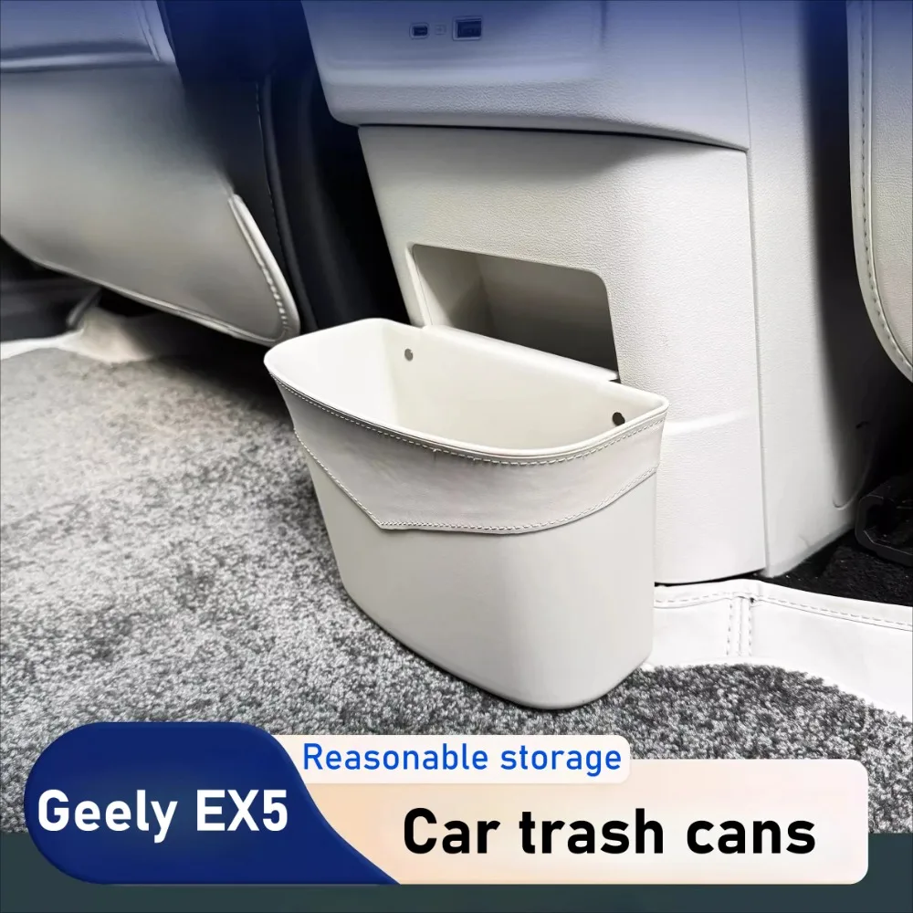 

For Geely Galaxy E5 EX5 2024 2025 Car Trash Cans, Neat Storage, Fixed Hooks Car Storage Box Garbage Can Interior Accessories