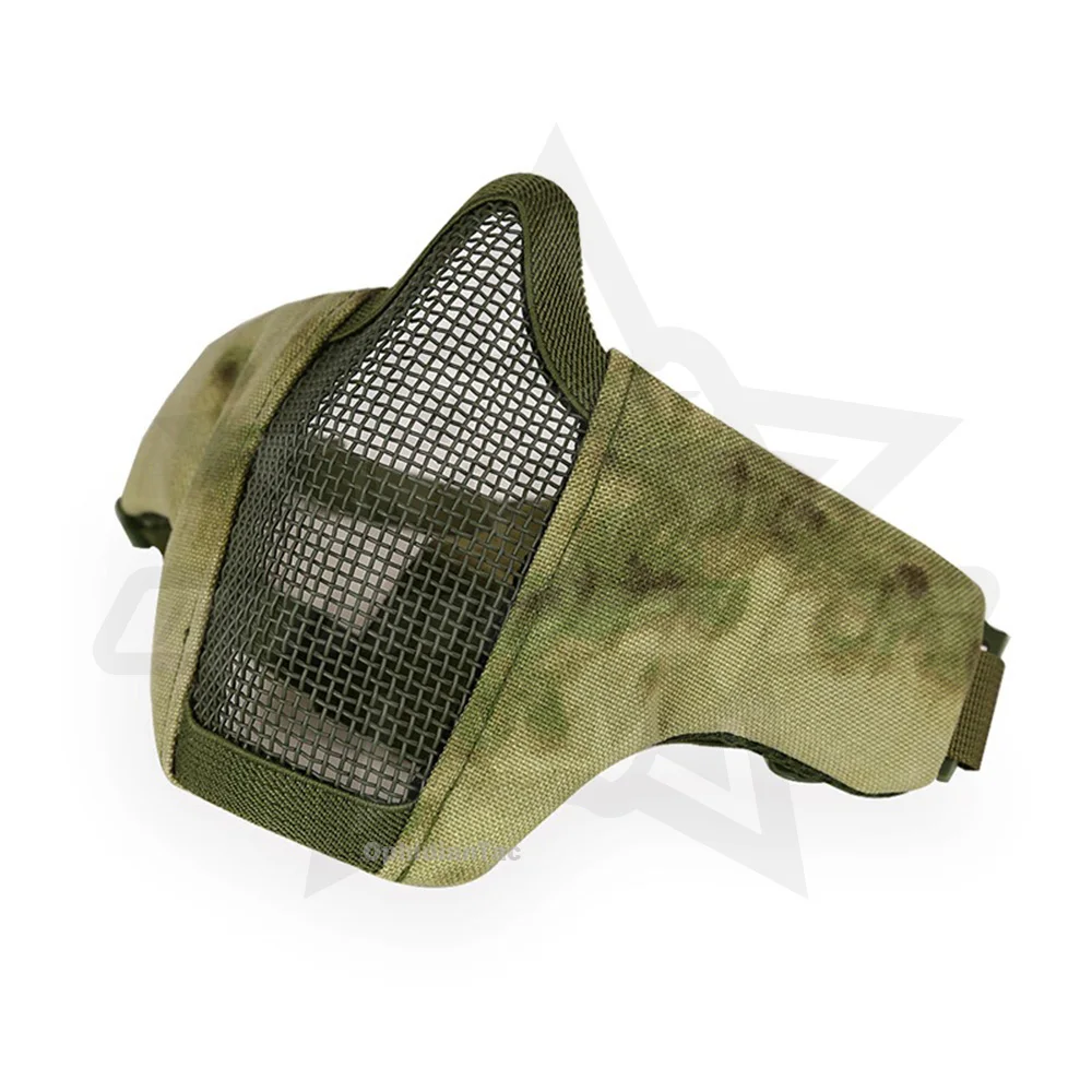 Outdoor cycling mask carbon steel mesh breathable half face mask CS field protection mask