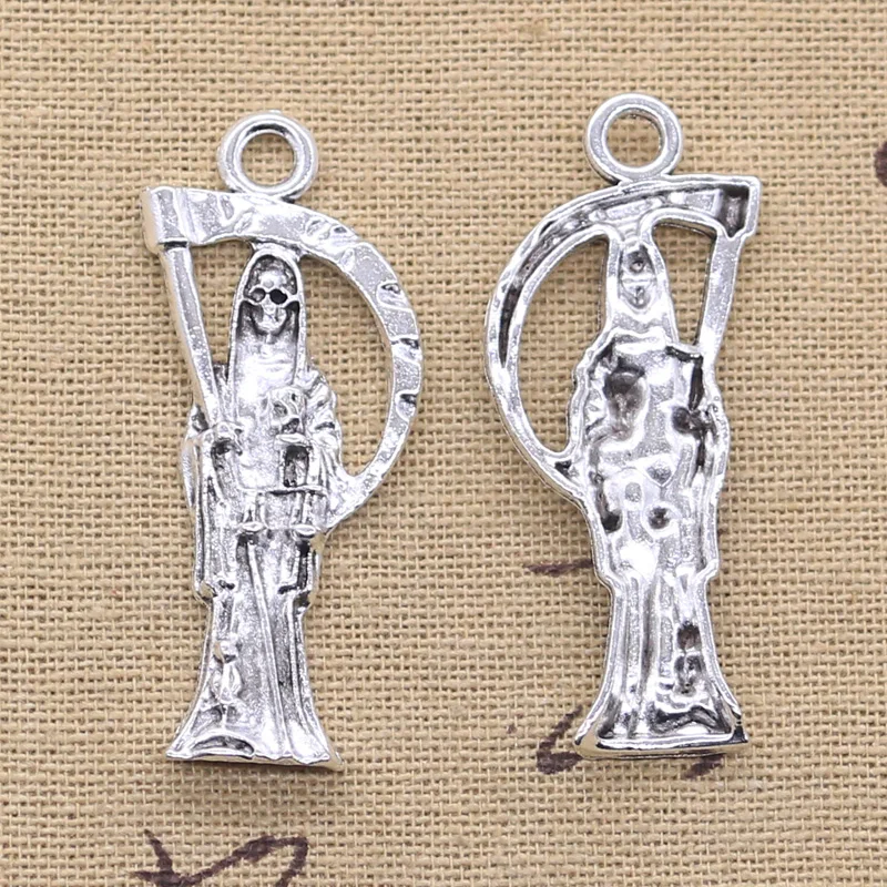 10pcs Charms Death Grim Reaper God 47x18mm Tibetan Silver Color Pendants Antique Jewelry Making DIY Handmade Craft
