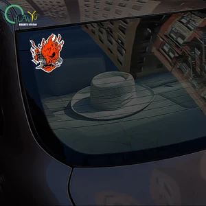 Samurai Cartoons Autoaufkleber, Vinylabziehbilder, Kratzabdeckung, wasserdicht, PVC, Autostil, 13,6 x 15 cm 8 Hauptverkaufszündung Moto 1 5cm - №8