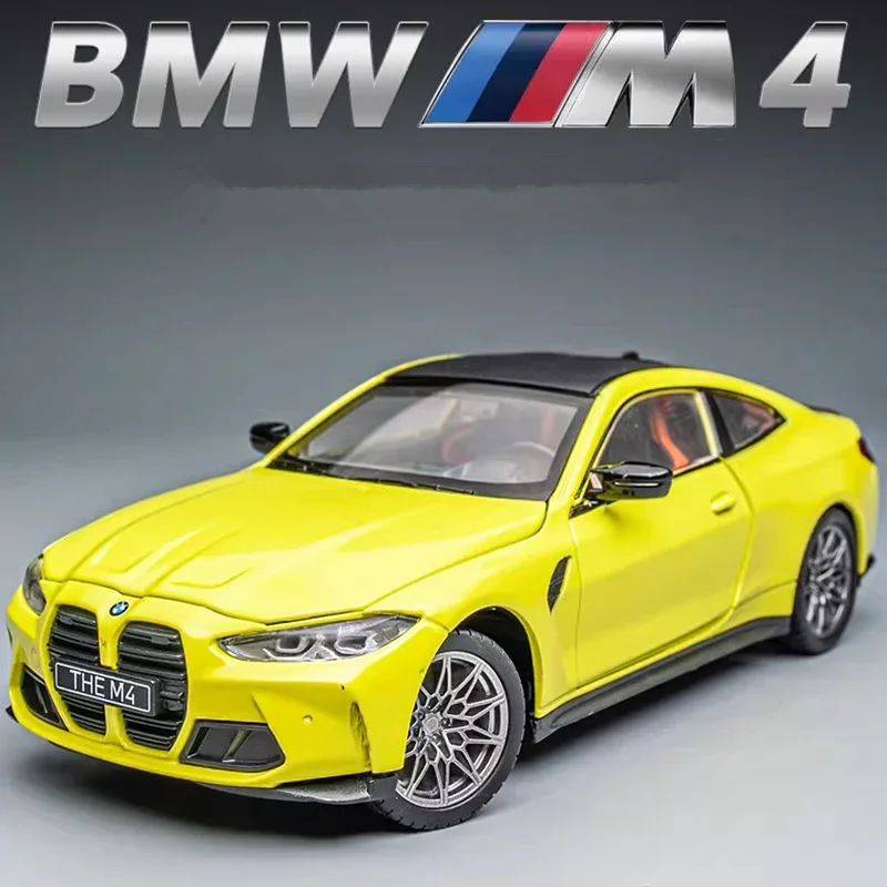 

1:23 BMW M4 G82 Alloy Sports Car Model Diecast Metal Toy Car Vehicles Model Simulation Sound and Light Collection Childrens Gift