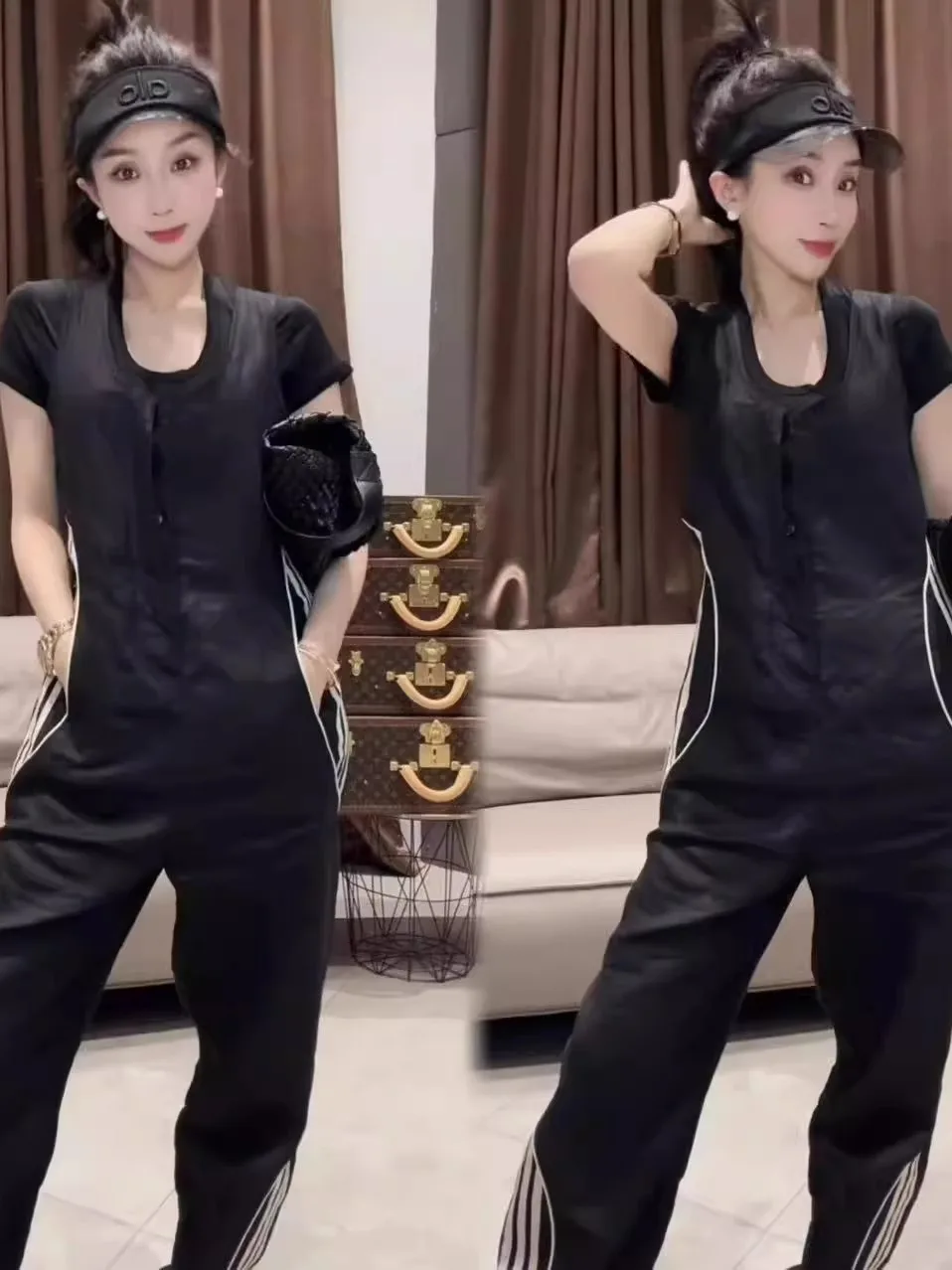 

Повседневные комбинезоны с высокой талией и полосатым цветным дизайном, летние новые свободные облегающие брюки-комбинезон для женщин