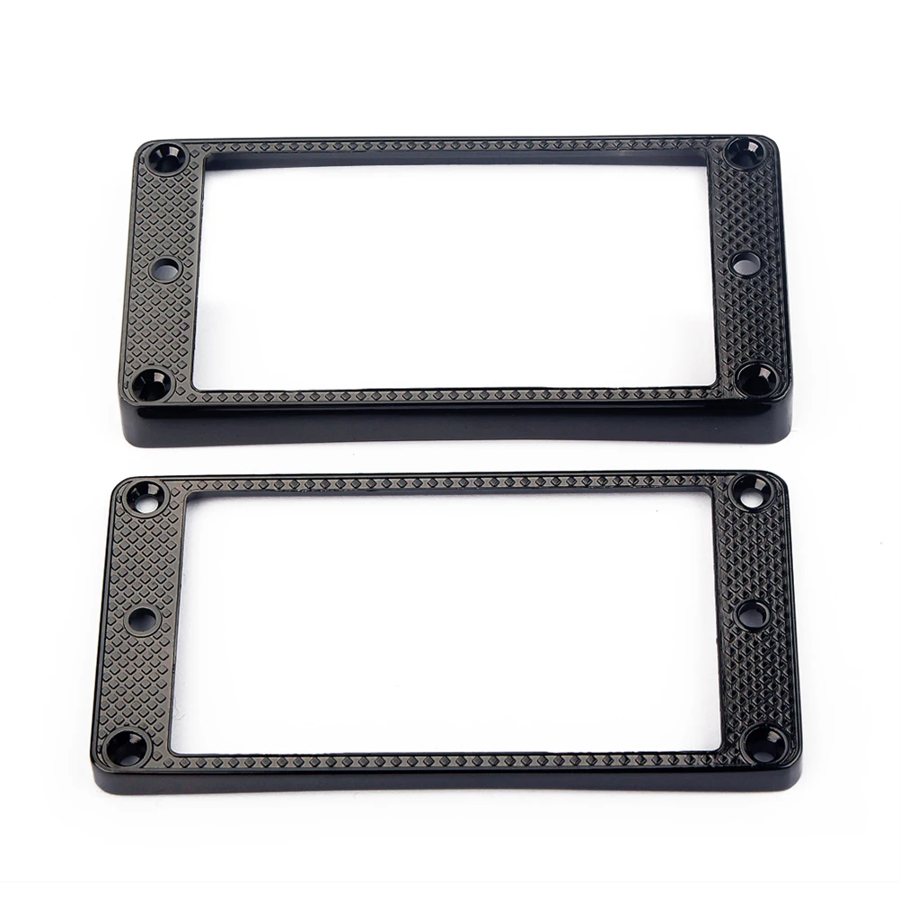 

2pcs Black Curved Humbucker Frame Electric Guitar Metal Ring Durable Decorative Replacement Parts for Guitar Lovers