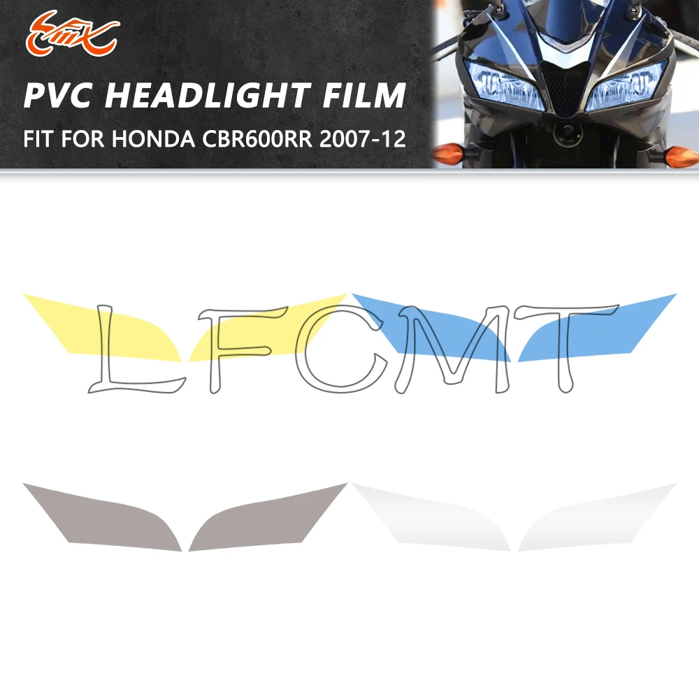 

PVC Motorcycle Headlight Lamp Film Transparent Light Film Tint Sticker Fit for Honda CBR600RR F5 CBR 600 RR 2007-2012