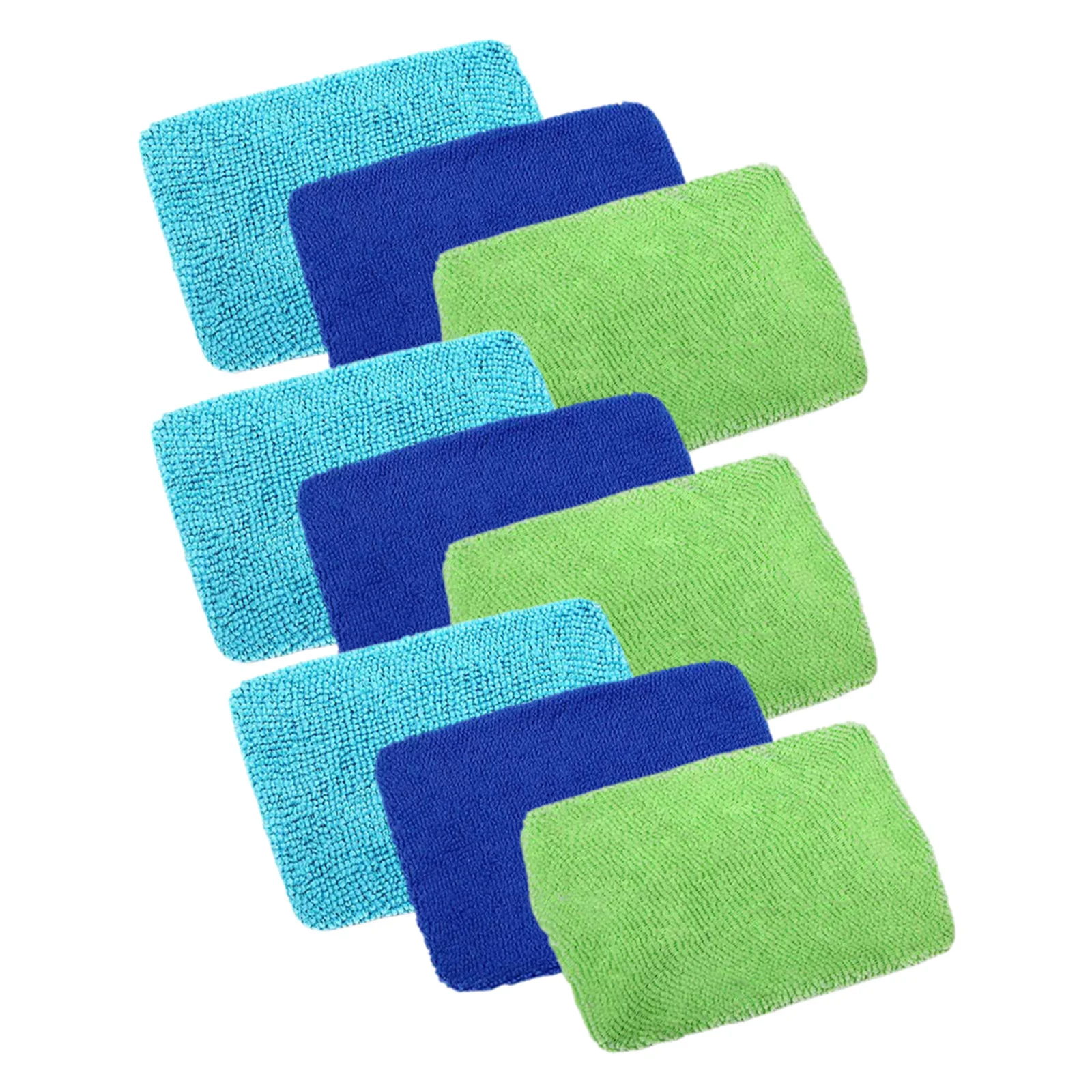 

9pcs Window Cleaning Scraper Replaceable Cloth Blue Dark Green For Car Windshield Glass Cleaner Tool Auto Cleaning Accessories