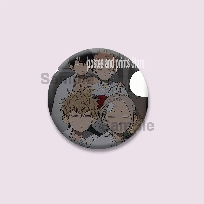 الفردية الكورية أنيمي 19 يوما شارات مستديرة الكرتون المفاجئة في بروش DIY بها بنفسك ظهره الملابس التلبيب دبوس اكسسوارات مجوهرات هدايا