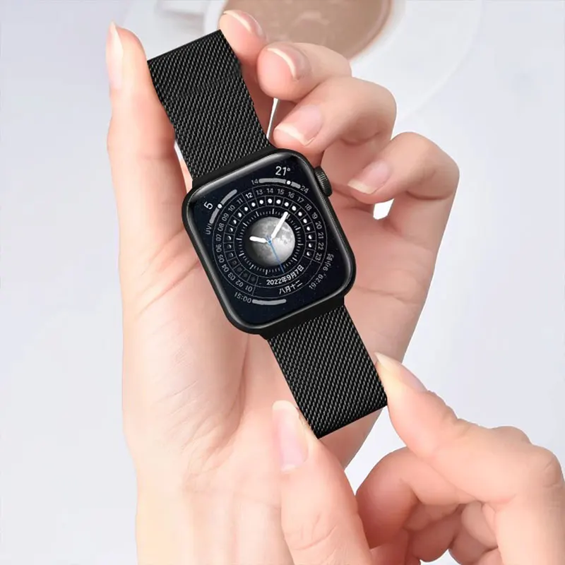 

Миланская петля для Apple Watch, ремешок 44 мм, 45 мм, 40 мм, 41 мм, 38-42 мм, браслет гордости iwatch series 9 8 7 6 SE 5 4 3 ultra 2 49 мм, ремешок