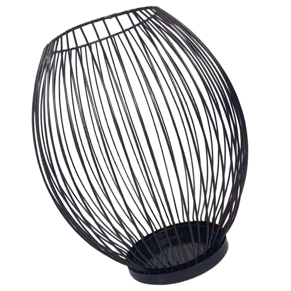 Wrought Iron Candlestick S Size Paper Box Creative Holder Elegant Wedding Party Desktop Adornment Holder