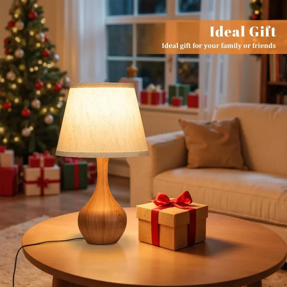 Touch Table Lamps Set of 2, 3-Way Dimmable Bedside Lamps with LED Bulbs, Small Nightstand Lamps for Bedroom view 4