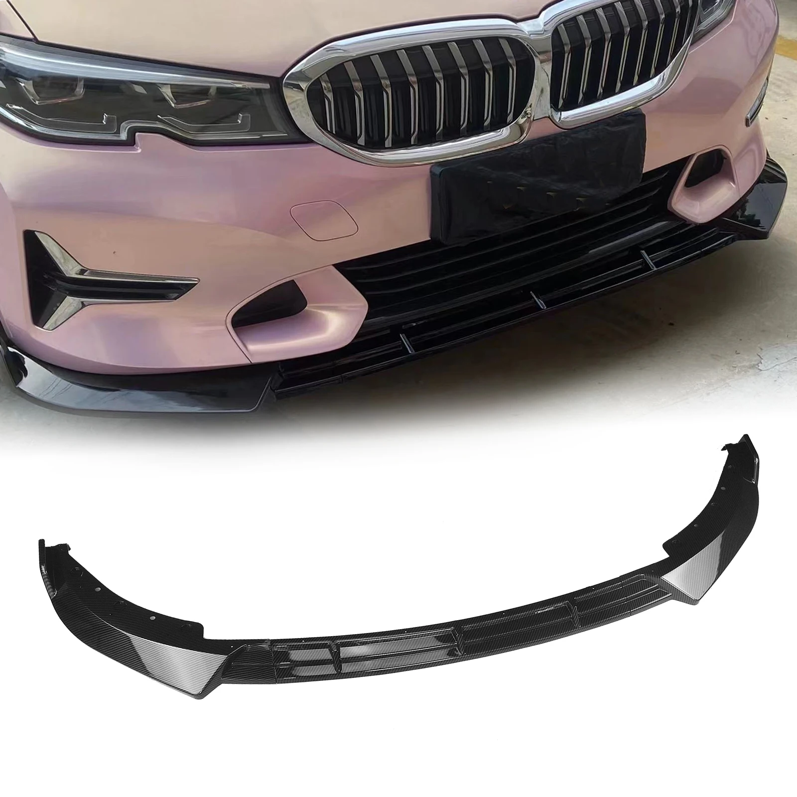 Front Spoiler Lip Blade Bumper Guard Splitter Auto Accessories For BMW 3-Series G20 G21 Sport Line 2019 2020 2021 2022