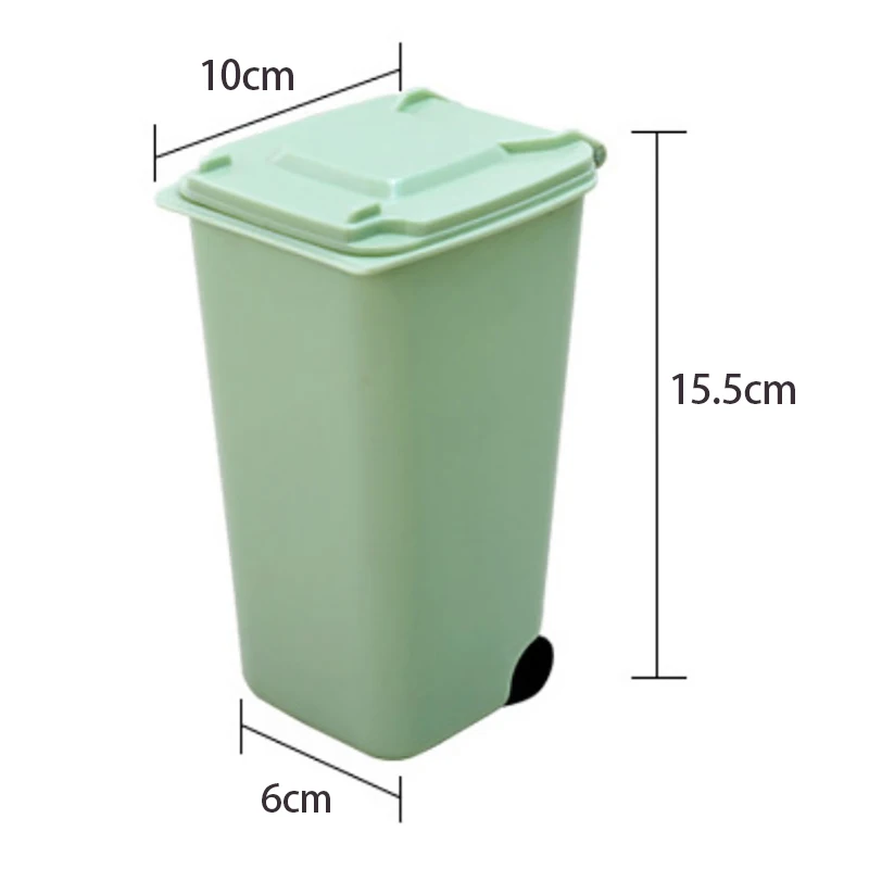 Creative Mini Trash Can Desktop Waste Bucket Garbage Bin Office Countertop Pen Holder Home Decor Multifunctional Organizer Box