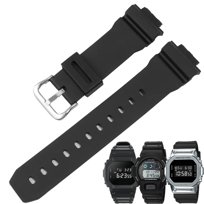 

Rubber Strap Fits GM S2100/DW 5600 Series Small Square Watch 16mm Convex Interface Silicone Watchband