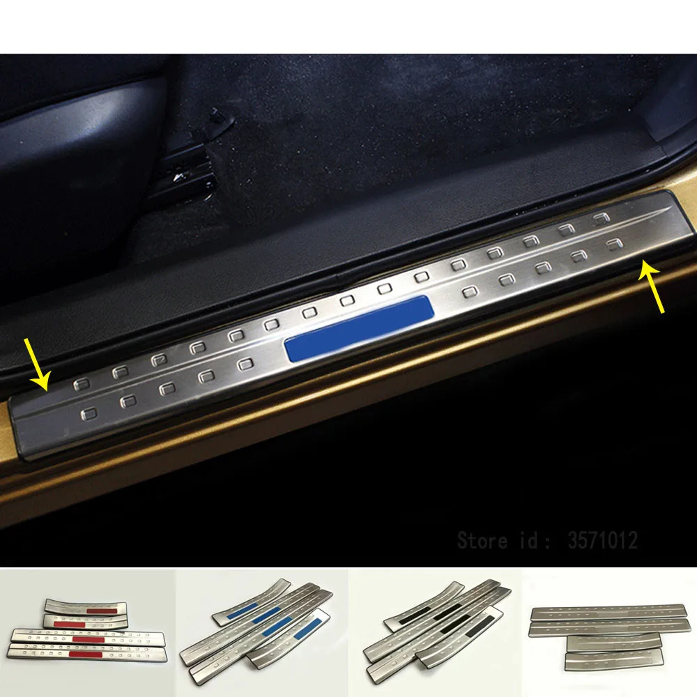 Auto Aufkleber Ornament Edelstahl Pedal Tür Verschleißplatte Abdeckung Schwelle Externe Trim Für Nissan Qashqai J11 2016 2017 2018