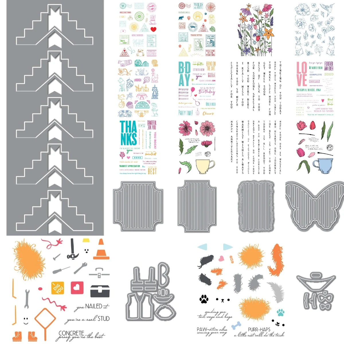 Fuzzy Wuzzies Under Stamps 2026 New Metal Cutting Dies For DIY Scrapbooking Crafts Maker Photo Album Template Handmade