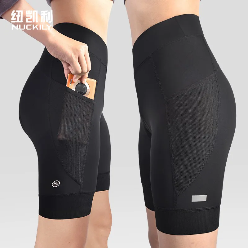 NUCKILY Women's Cycling Shorts, 4D Gel Pad, Quick Dry Breathable Superior Stretch Fabric, Moisture Absorption Breathable, Fashio